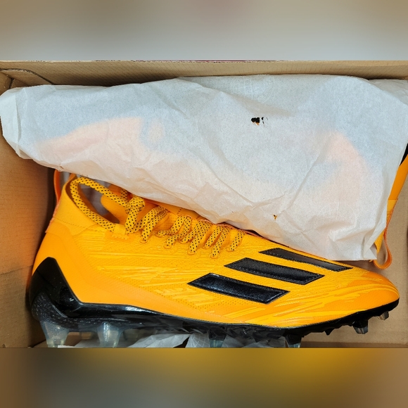 Adidas Adizero Primeknit Football Cleats Collegiate Gold/Black Sz 13 Men NIB